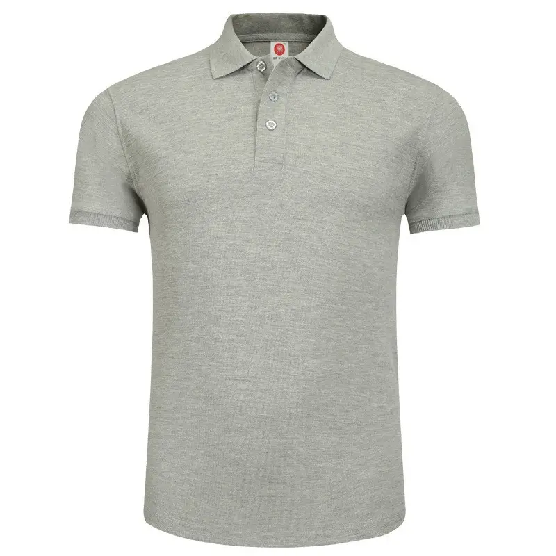 Men Black Polo T-Shirt Short Sleeve Lapel - Image 3