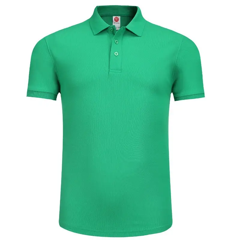 Men Black Polo T-Shirt Short Sleeve Lapel - Image 4