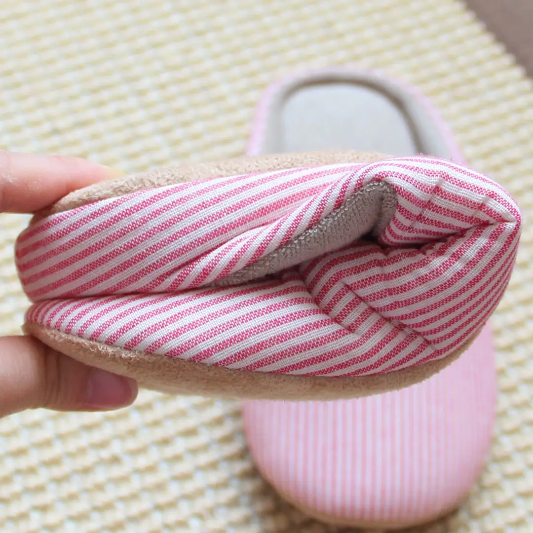 Four Seasons indoor floor cotton slippers men and women machine wash cloth bottom mute Japanese style cotton slippers spring and summer soft bottom