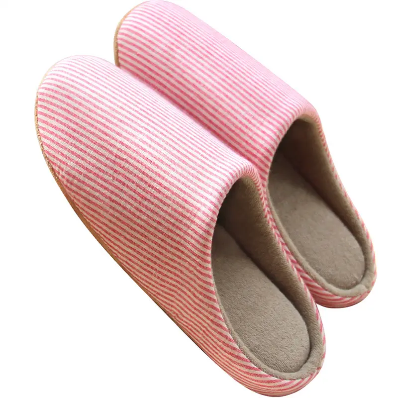 Four Seasons indoor floor cotton slippers men and women machine wash cloth bottom mute Japanese style cotton slippers spring and summer soft bottom