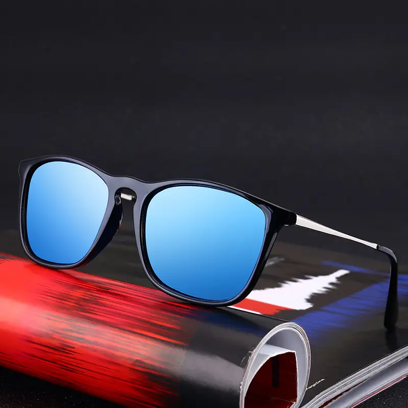 Men Polarized Sunglasses Metal Frame Orange Lens - Image 3