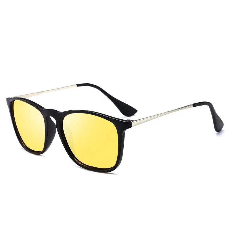 Men Polarized Sunglasses Metal Frame Orange Lens - Image 6