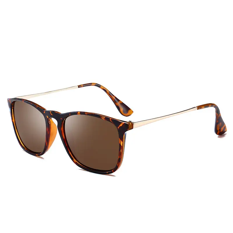 Men Polarized Sunglasses Metal Frame Orange Lens