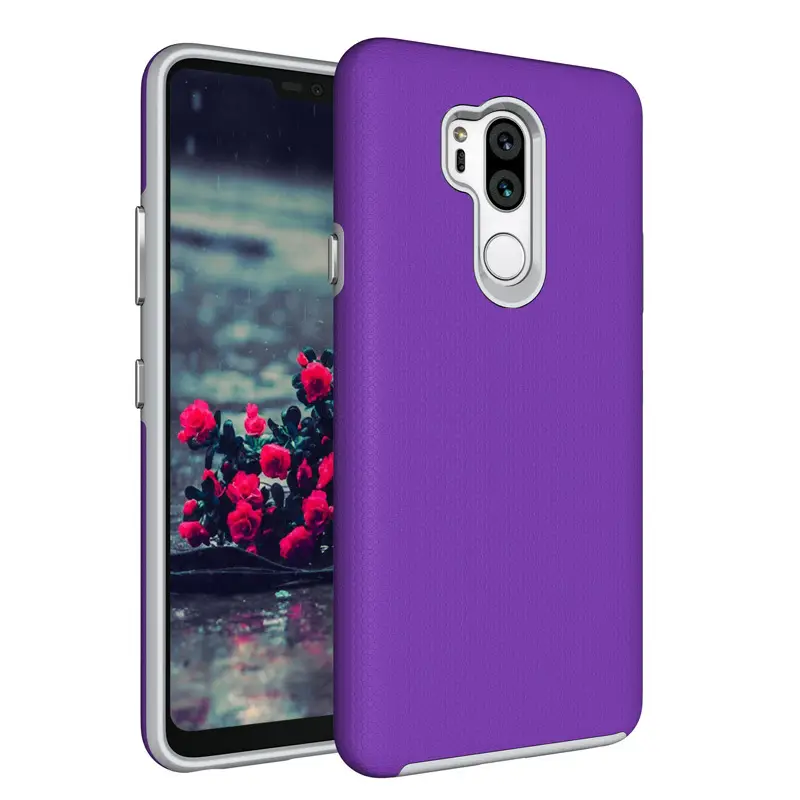 Purple Velvet Phone Case Anti-Slip Two-In-One - Image 7