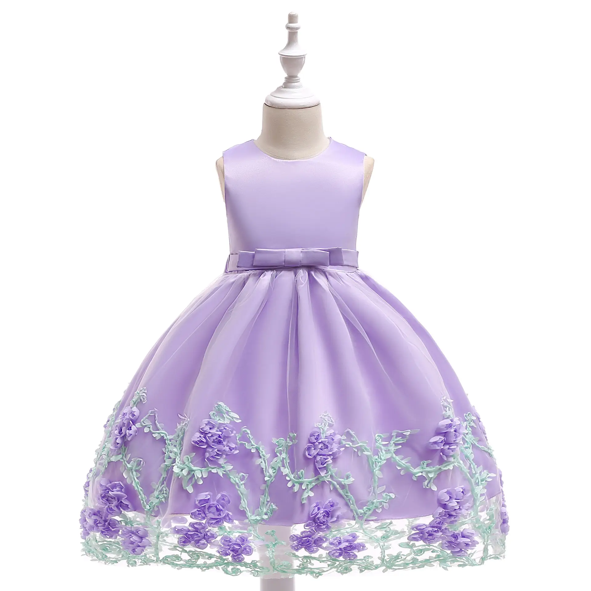 Pink Floral Princess Dress for Girls 2024 - Image 3