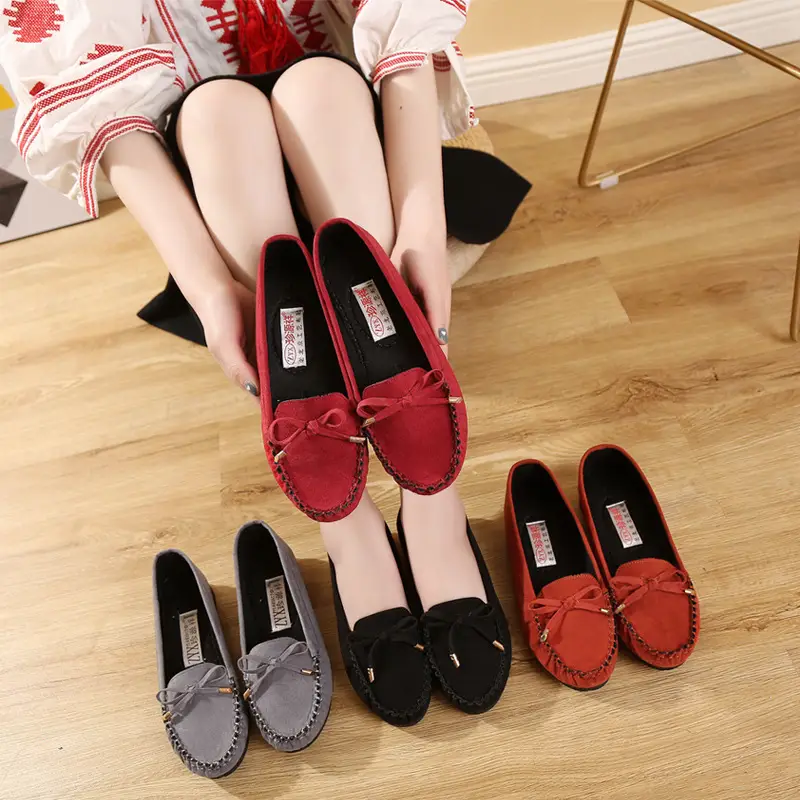 New old Beijing cloth shoes Women's Flat casual work shoes bow mother soft bottom beanie women's shoes a generation of hair - Image 4