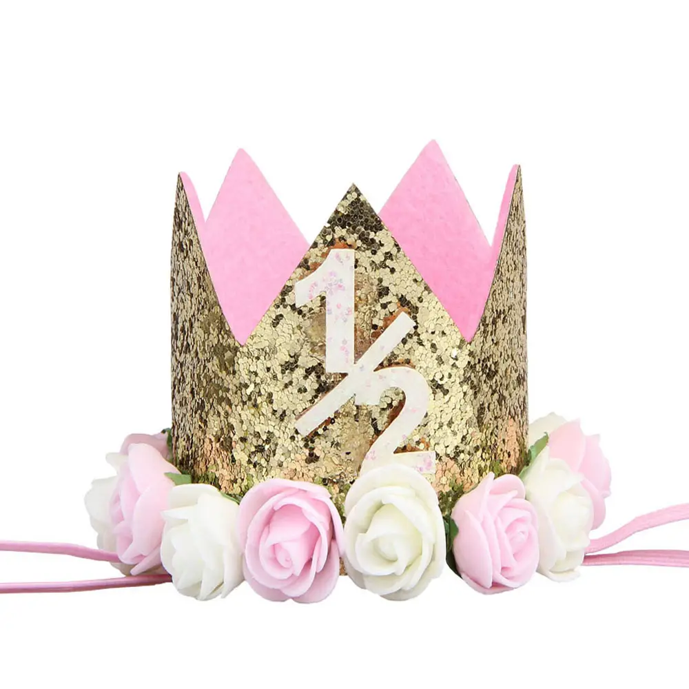 Princess Gold Crown Hair Accessory for Girls Birthday Party - Image 42
