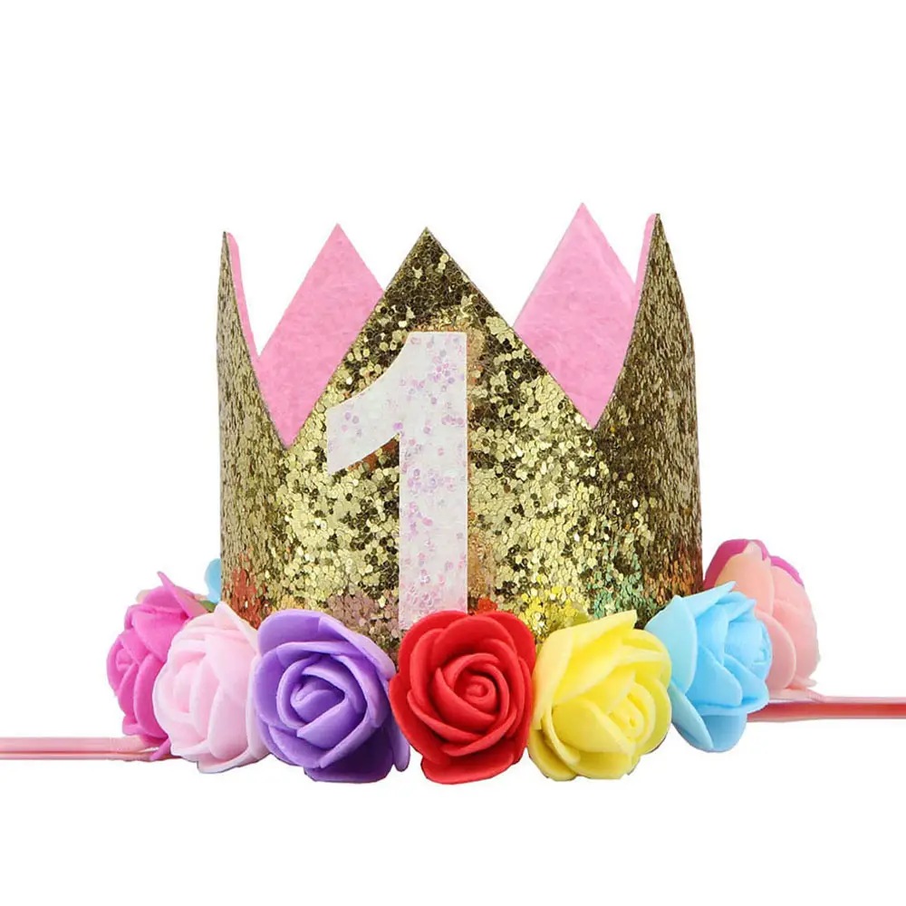 Princess Gold Crown Hair Accessory for Girls Birthday Party - Image 43