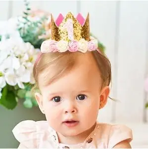 Princess Gold Crown Hair Accessory for Girls Birthday Party - Image 39
