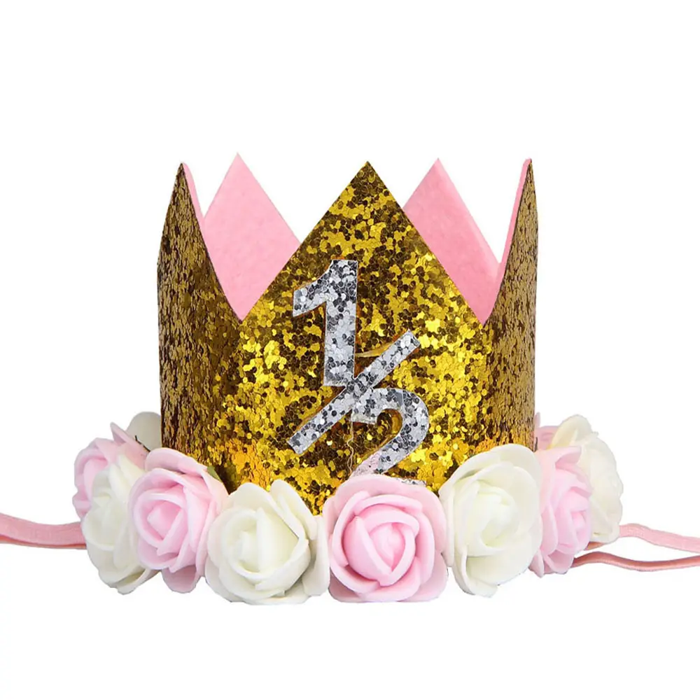 Princess Gold Crown Hair Accessory for Girls Birthday Party - Image 7