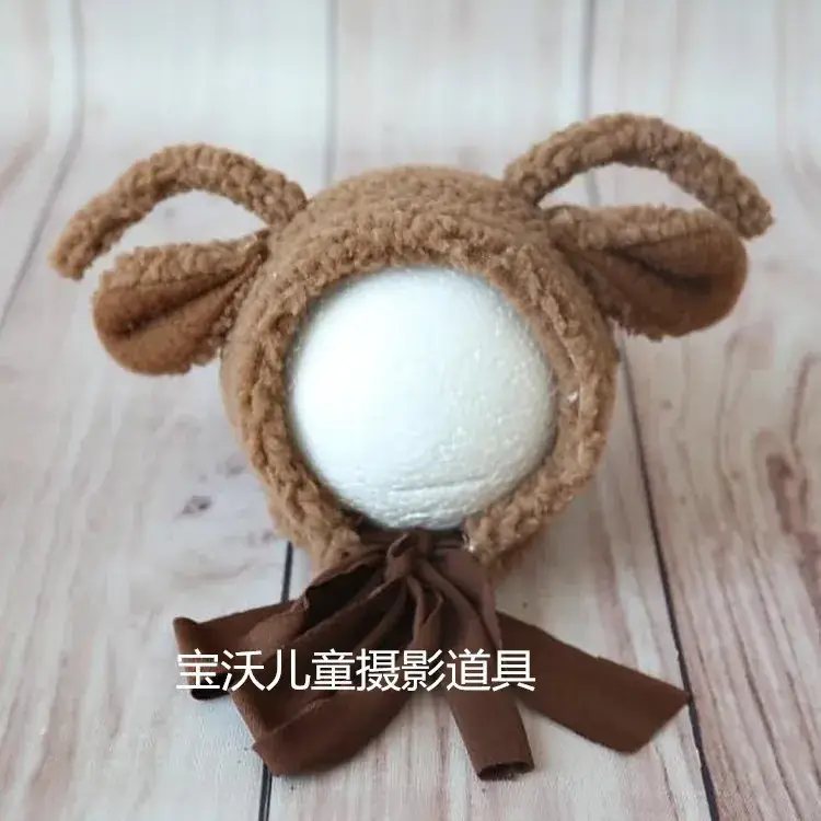 Lamb Hat Baby Photography Props Brown - Image 5