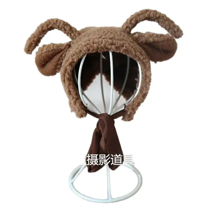 Lamb Hat Baby Photography Props Brown - Image 7