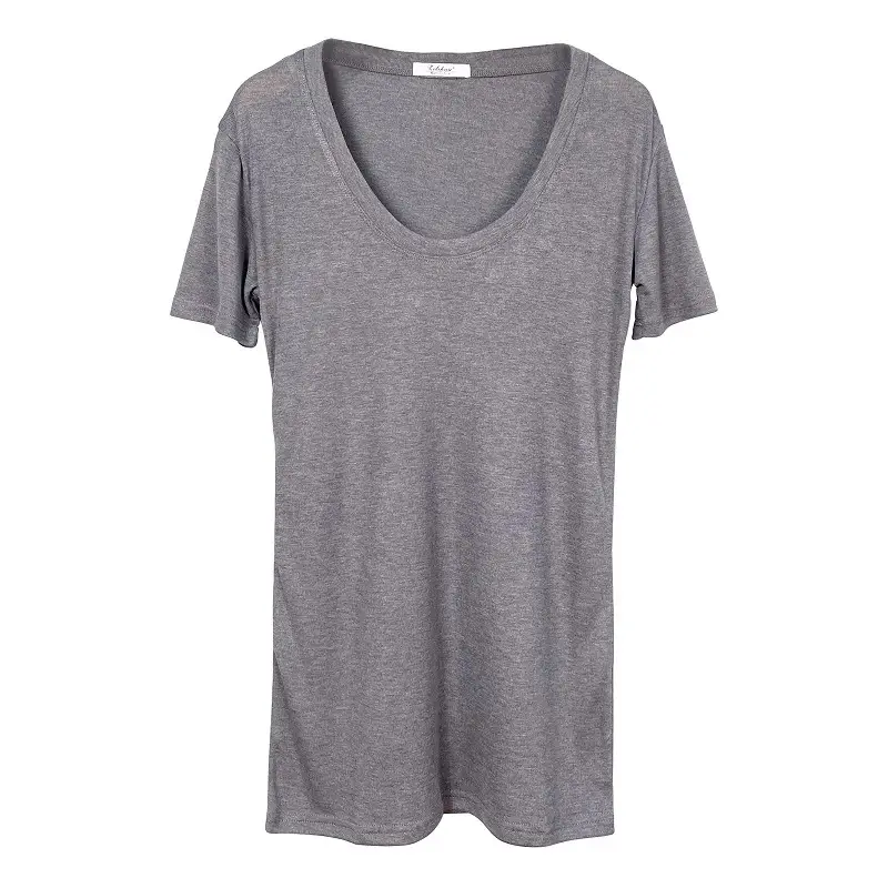 Women V-Neck Coffee T-Shirt Low Cut Short Sleeve - Image 11