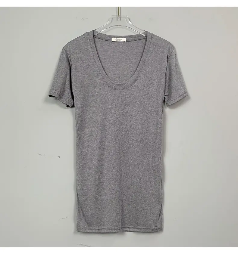 Women V-Neck Coffee T-Shirt Low Cut Short Sleeve — feature 25
