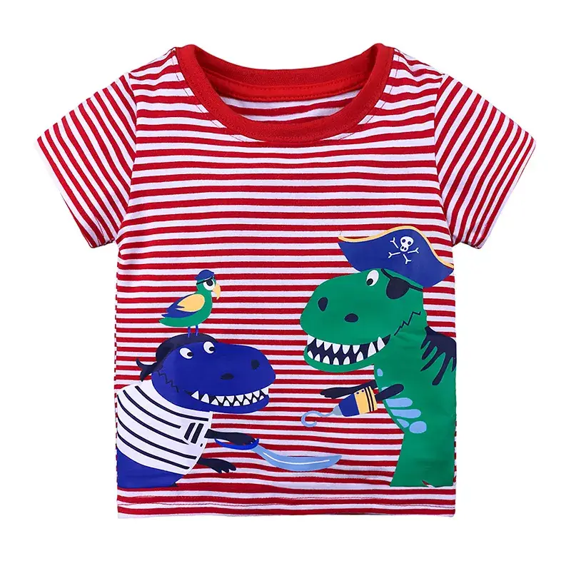 Kids Cotton Tiger Print T-Shirt White Summer - Image 5