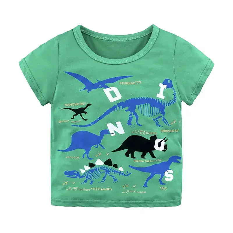 Kids Cotton Tiger Print T-Shirt White Summer - Image 2