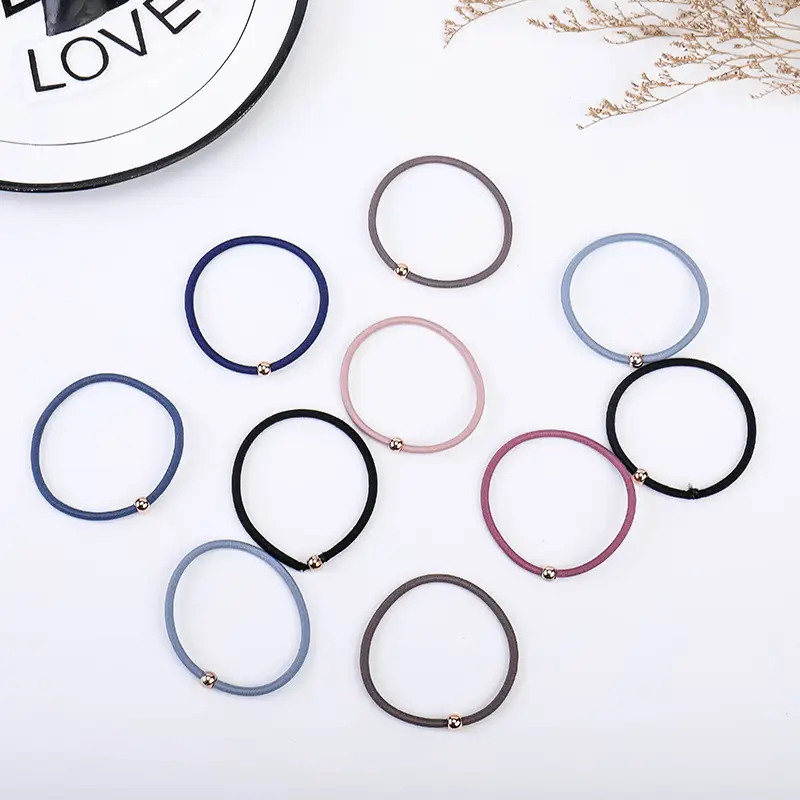 Black Round Bead Hair Band for Women