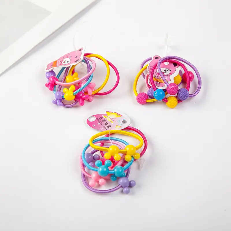 Double Bead Rubber Hair Bands for Girls - Image 3