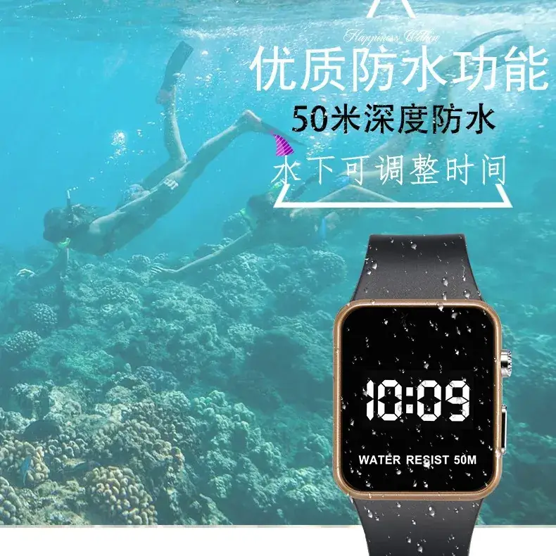 Waterproof Smart Watch for Boys Girls Pink 50m - Image 16