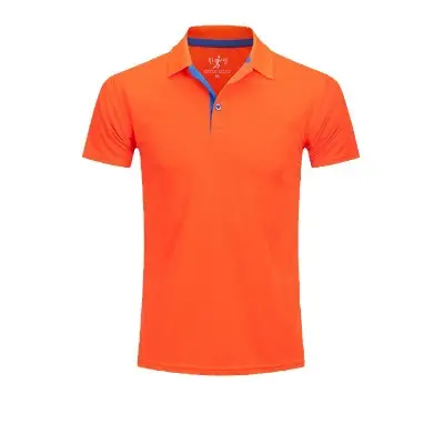 Men Orange Ice Silk Polo Shirt Short Sleeve - Image 26