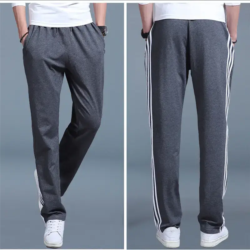 New Men's Black Sports Pants with Neon Stripes Large - Image 9