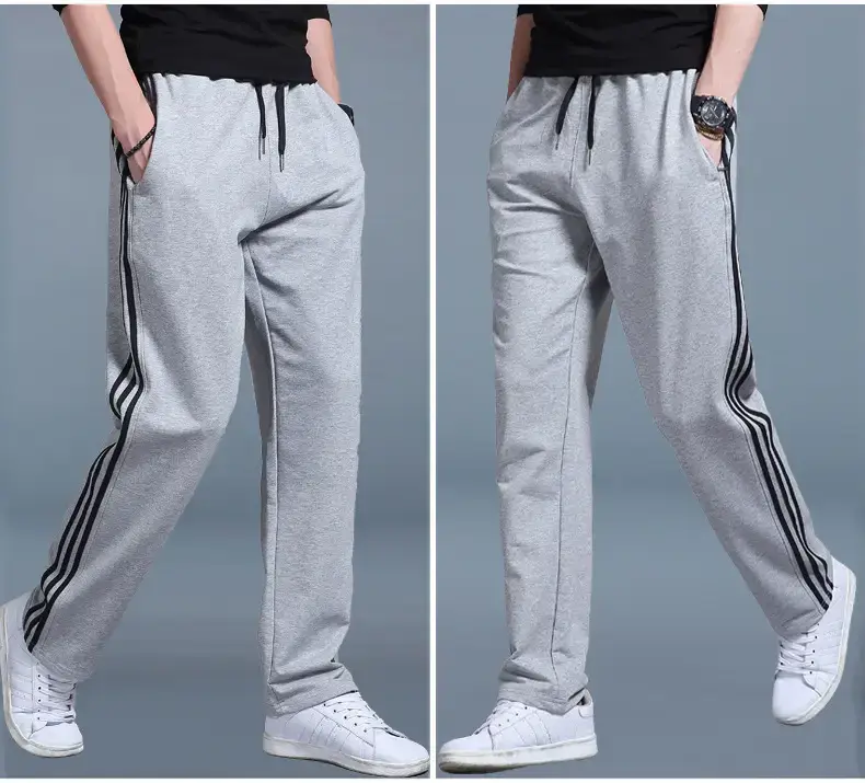 New Men's Black Sports Pants with Neon Stripes Large - Image 4