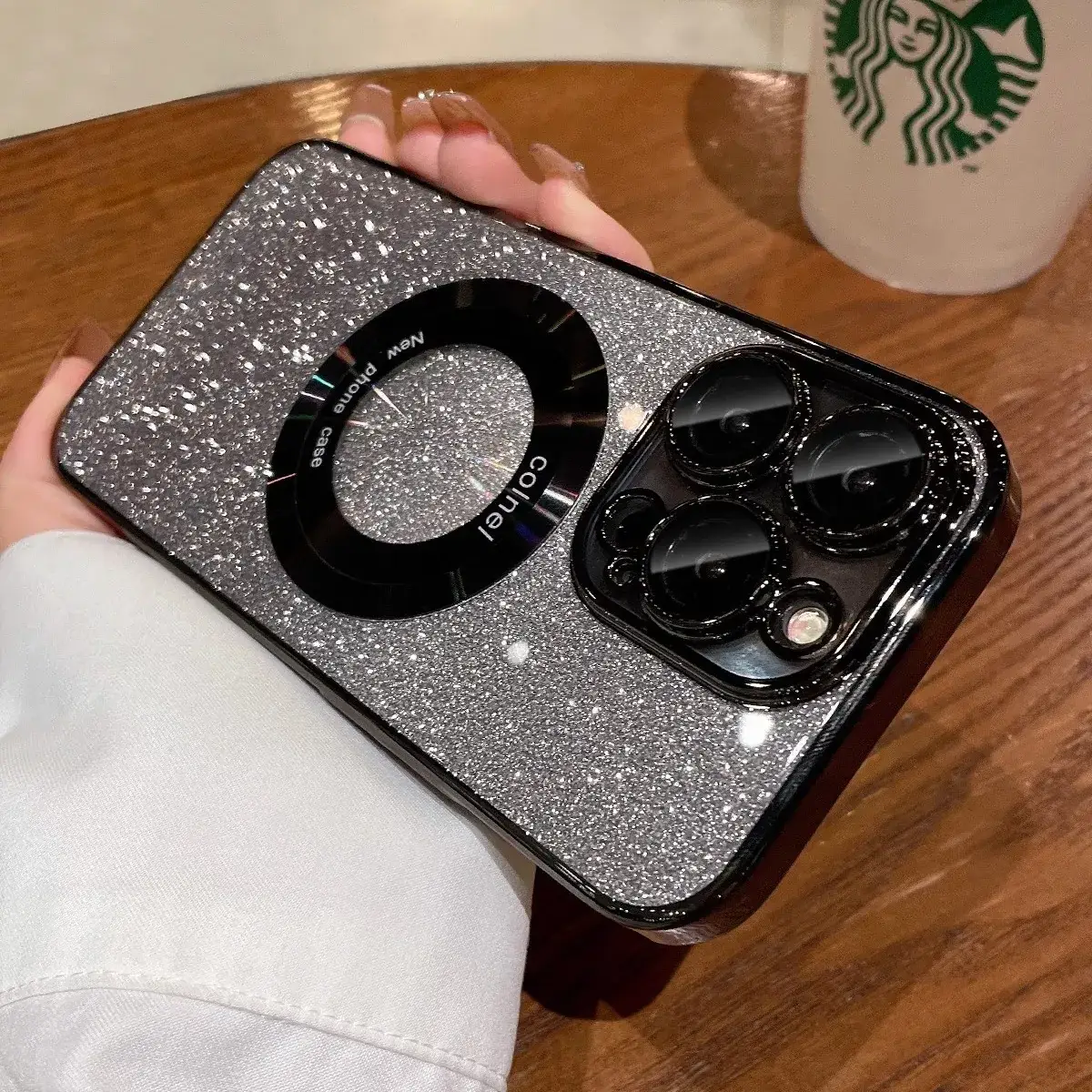 Magnetic Protective Case for iPhone 17 Pro Max with Gradient Glitter - Image 9
