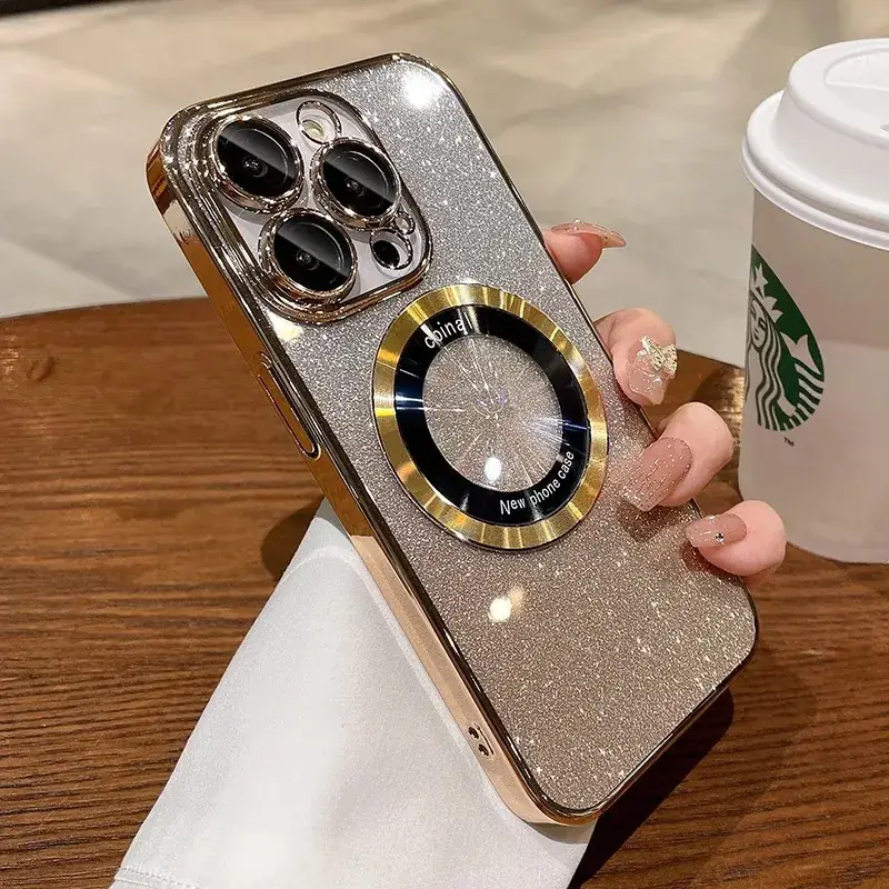 Magnetic Protective Case for iPhone 17 Pro Max with Gradient Glitter - Image 4