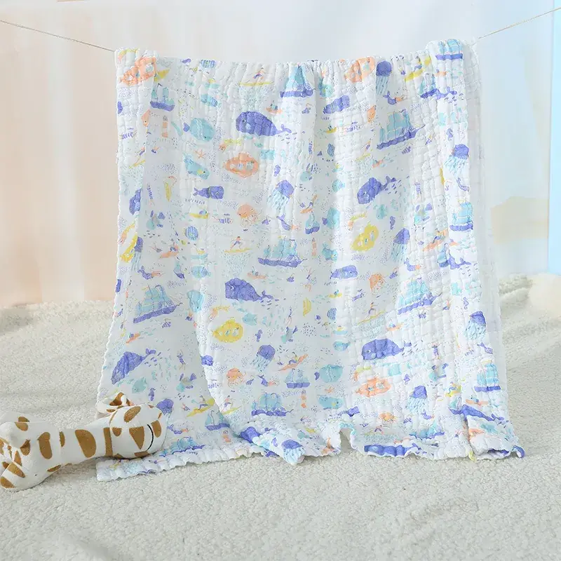 Maternal Infant Bath Towel 6-Layer Cotton Soft Medical Grade - Image 5