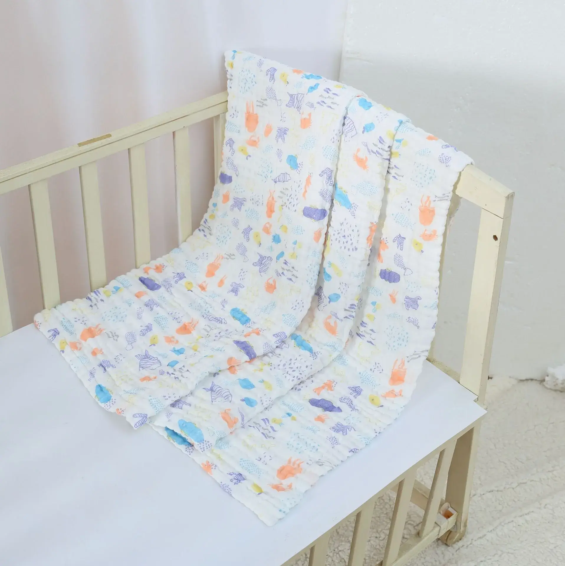 Maternal Infant Bath Towel 6-Layer Cotton Soft Medical Grade - Image 3