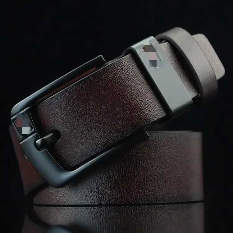 Men's Black Pin Buckle Belt Casual Wear - Image 3