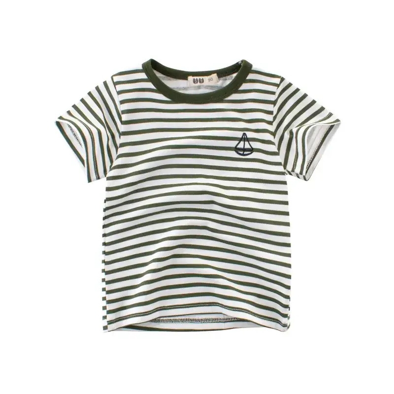 2024 Striped Cotton T-Shirt for Boys Summer - Image 5