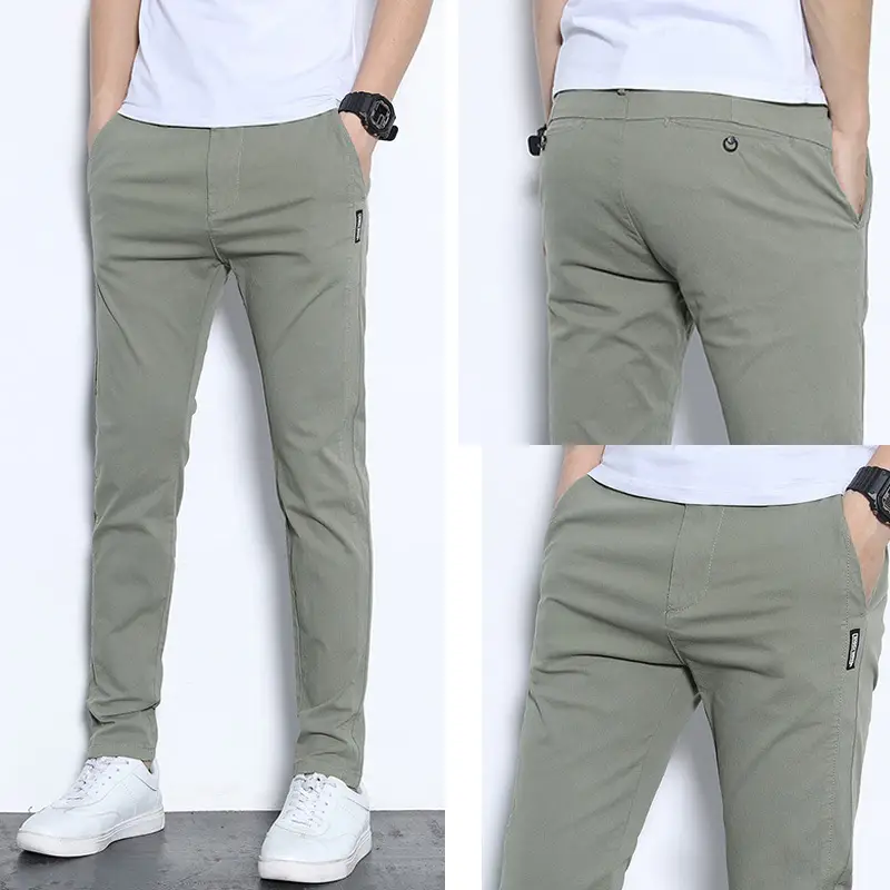 2024 Men's Black Straight Fit Stretch Pants - Image 5