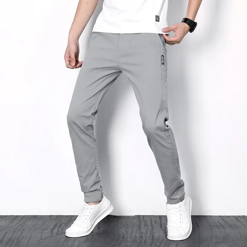 2024 Men's Black Straight Fit Stretch Pants - Image 6