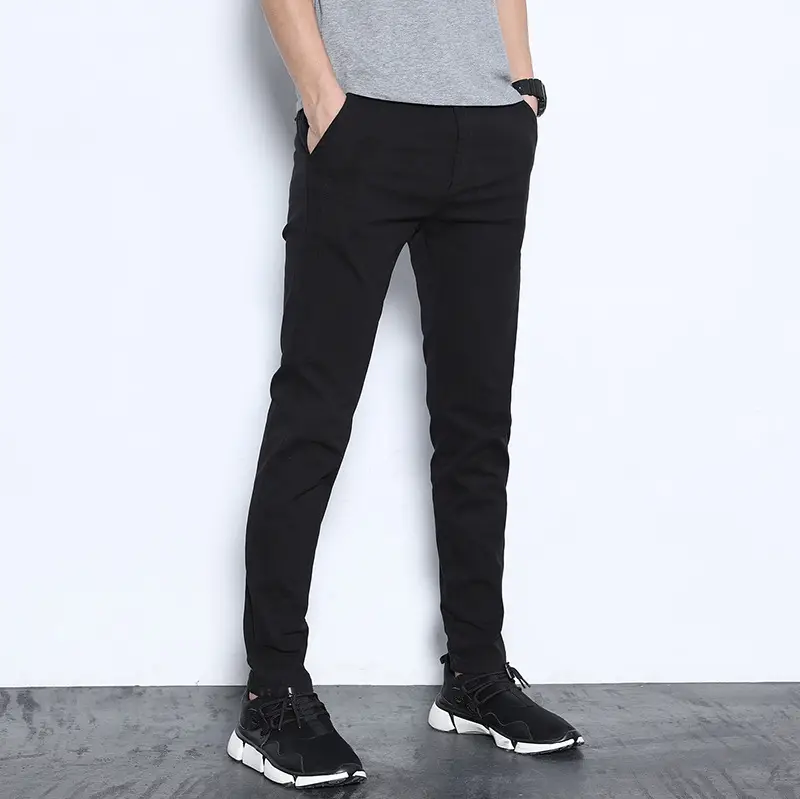 2024 Men's Black Straight Fit Stretch Pants - Image 8