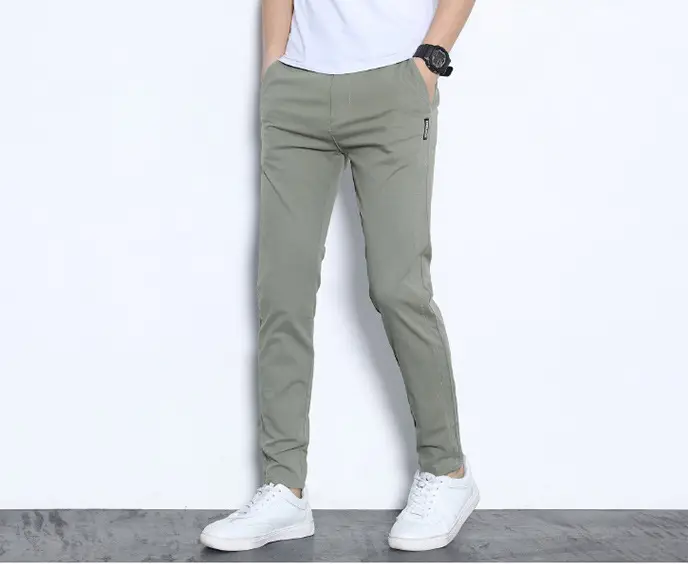 2024 Men's Black Straight Fit Stretch Pants - Image 3
