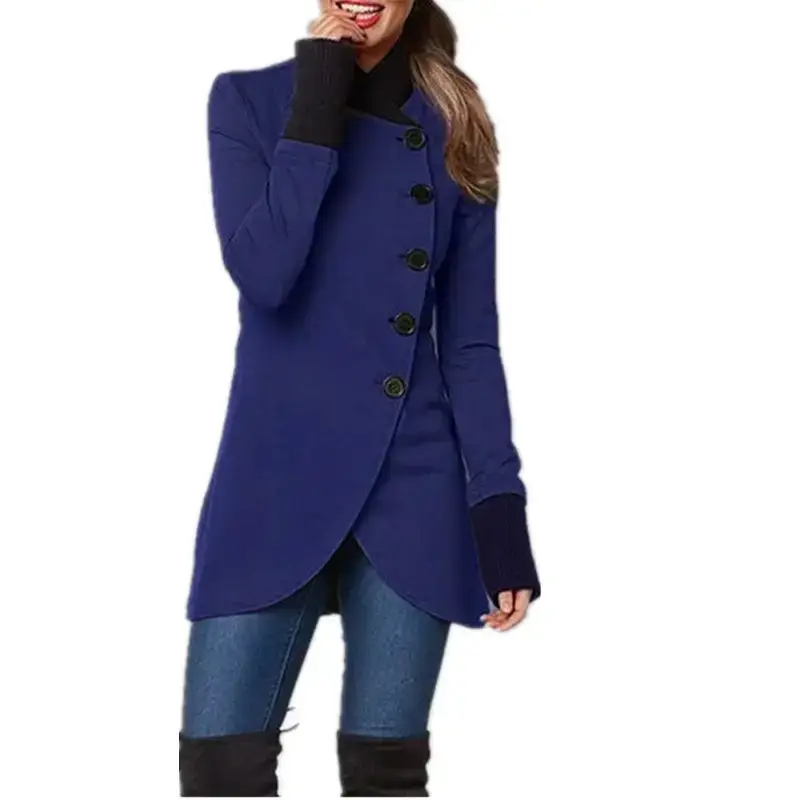 2025 Blue Long Sleeve Jacket for Women - Image 5