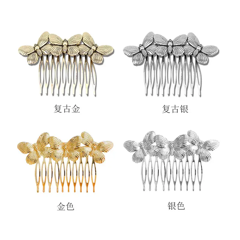 Retro Three Butterflies Hair Comb for Women - Image 6