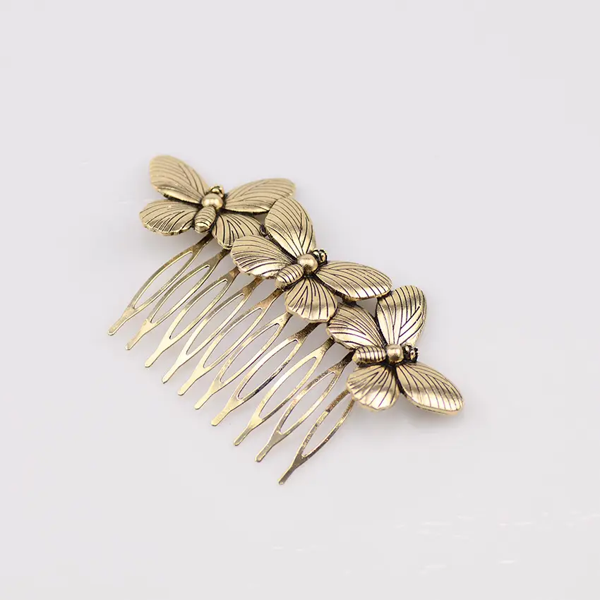 Retro Three Butterflies Hair Comb for Women - Image 7