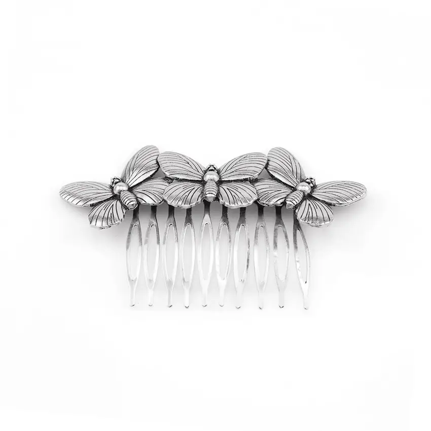 Retro Three Butterflies Hair Comb for Women - Image 2