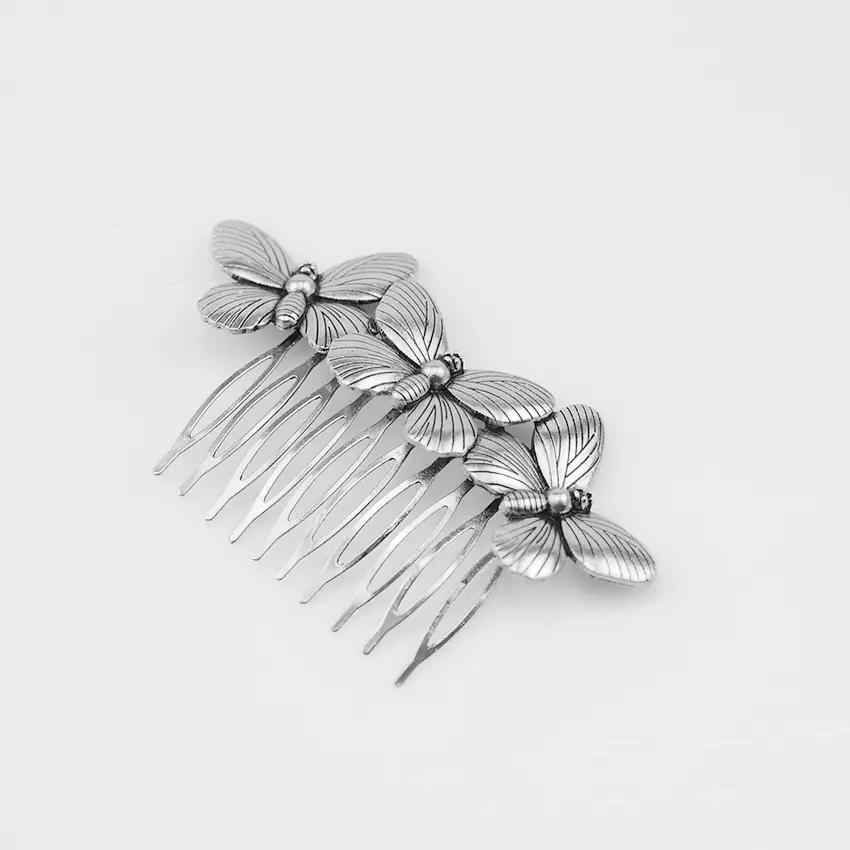Retro Three Butterflies Hair Comb for Women — feature 6