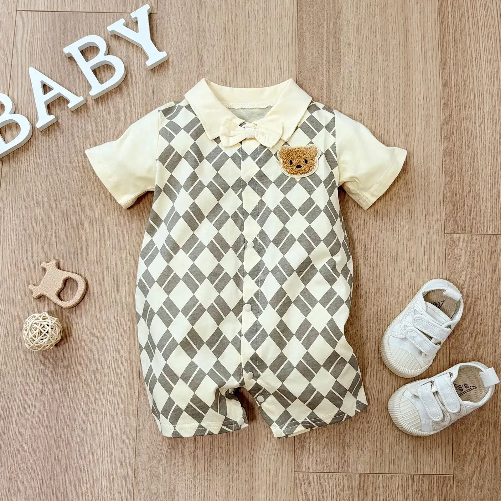 2021 Cotton Boxer Jump Suit for Boys 3-18M - Image 46