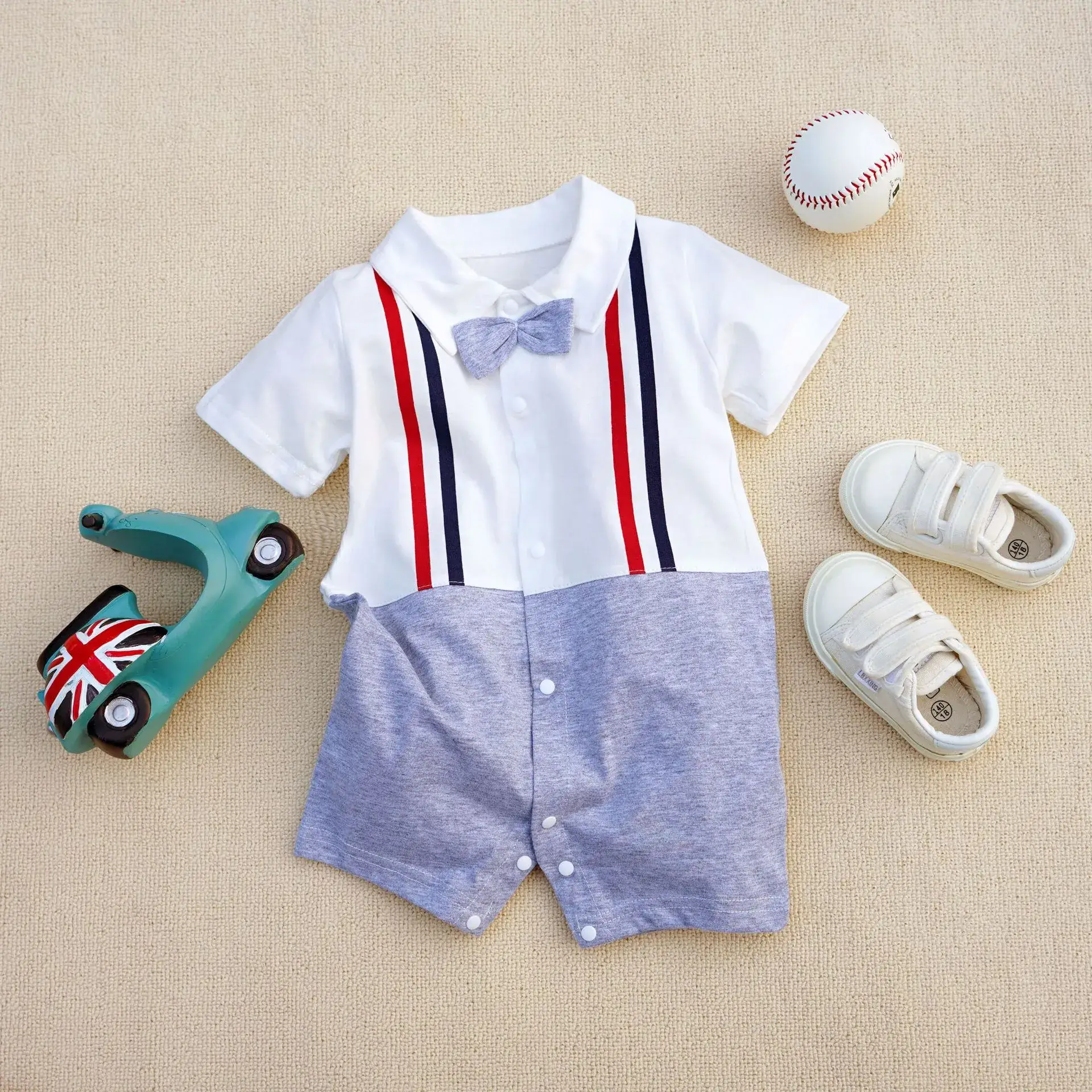 2021 Cotton Boxer Jump Suit for Boys 3-18M - Image 18