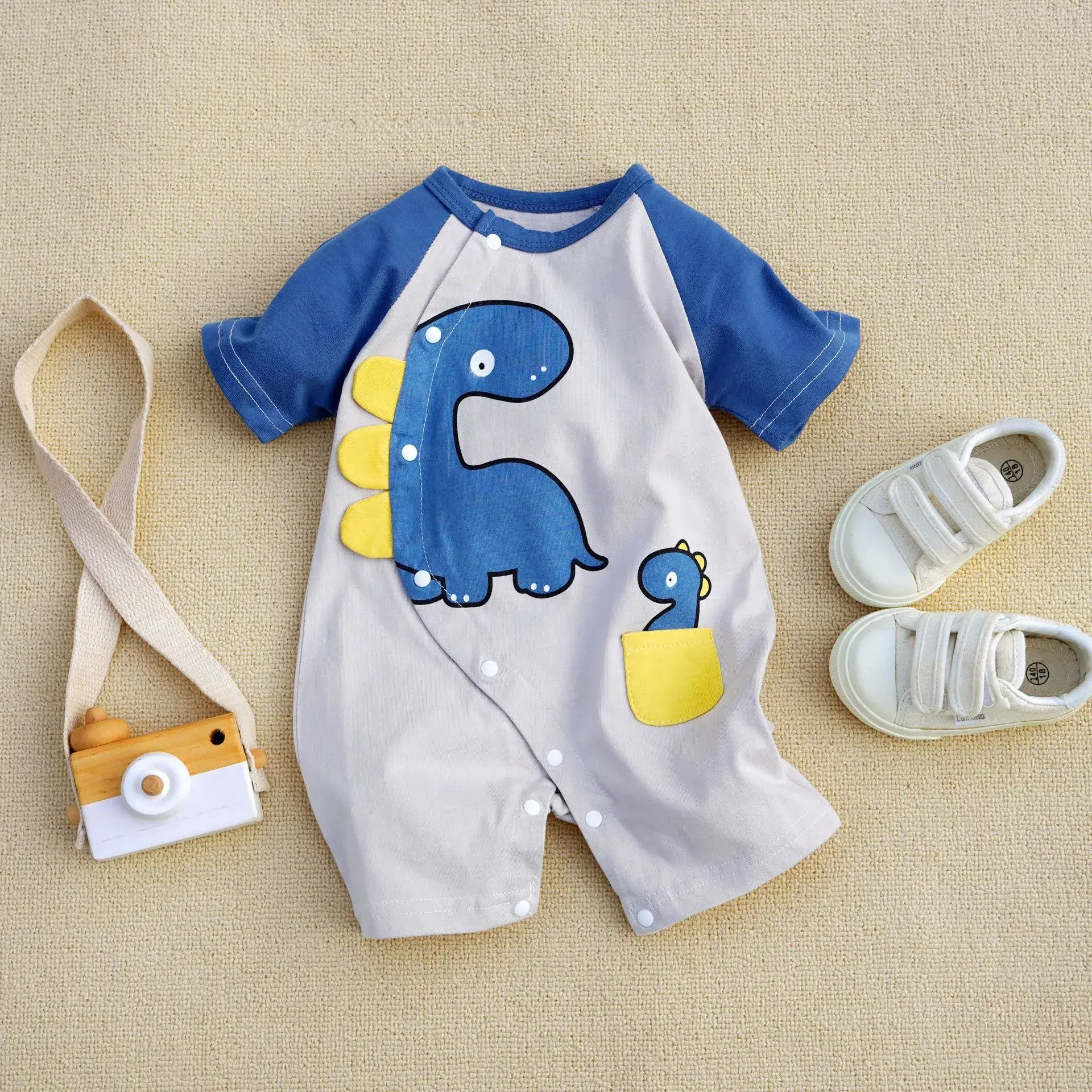 2021 Cotton Boxer Jump Suit for Boys 3-18M - Image 22