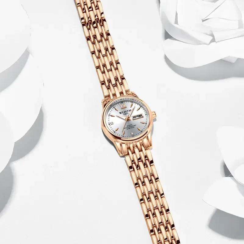 Women's Rose Gold Quartz Watch with Date Display - Image 10