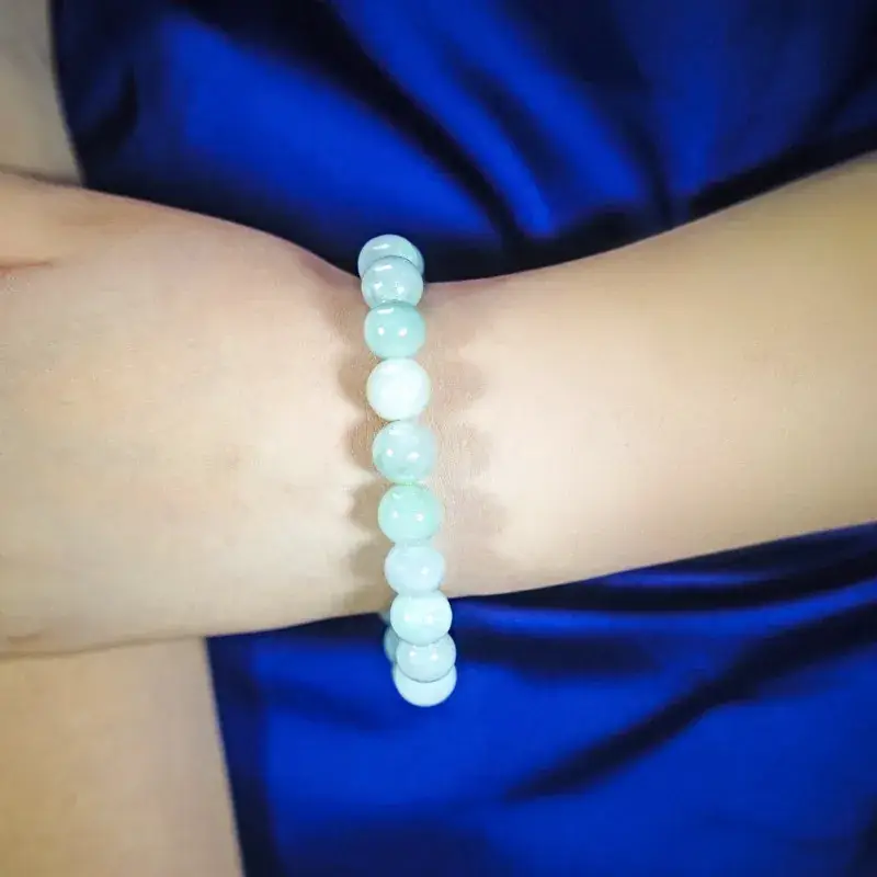 Natural Jade Three Color A Grade Bracelet 10mm - Image 6