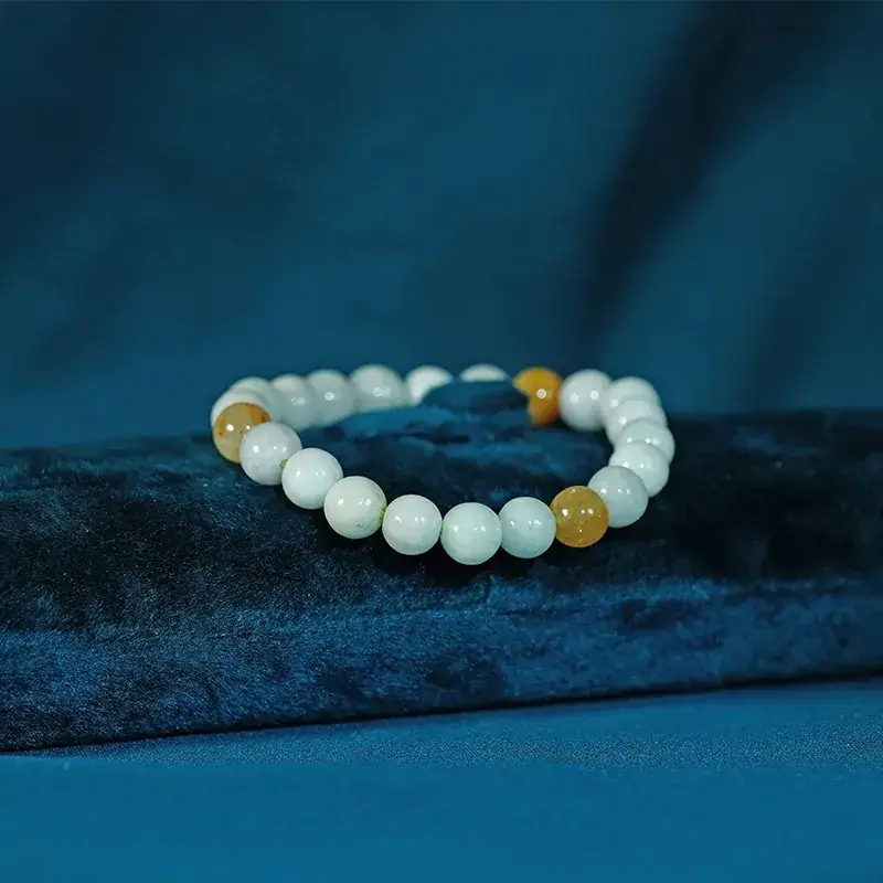 Natural Jade Three Color A Grade Bracelet 10mm - Image 2