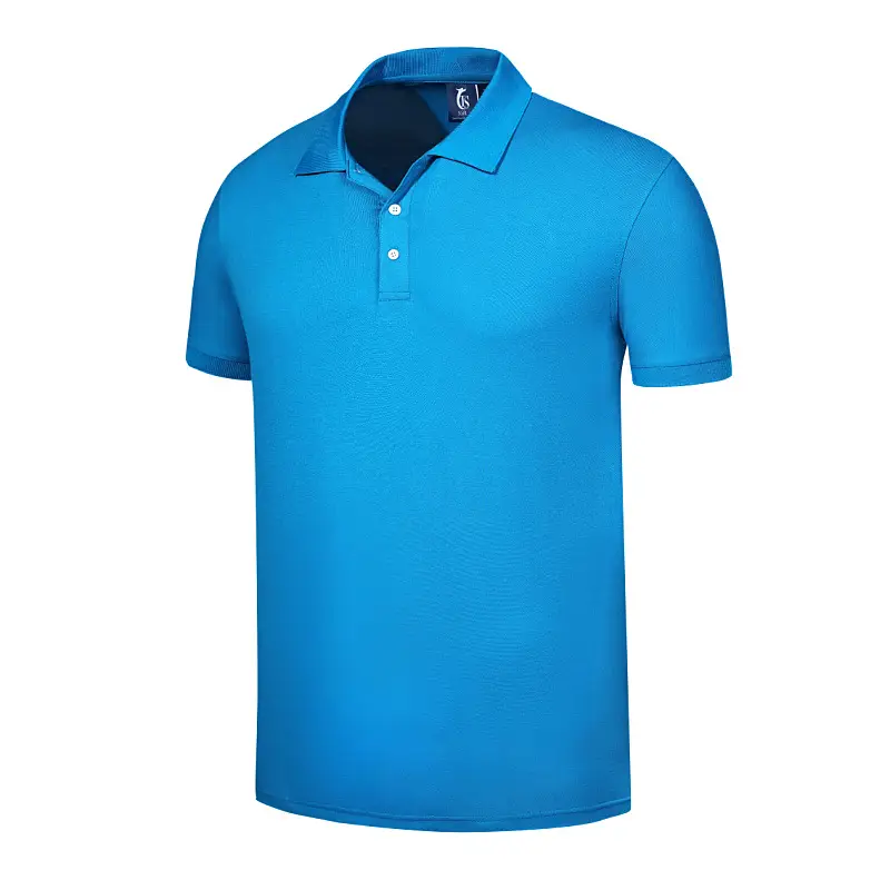 Men Blue Polo T-Shirt Short Sleeve Casual Wear