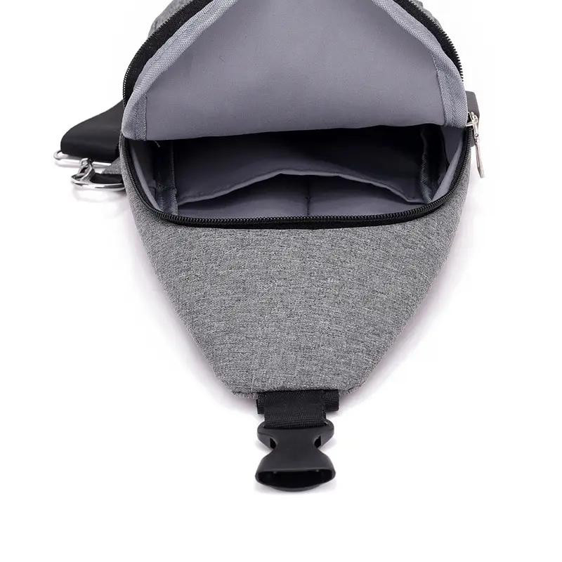 Men's Grey Canvas Shoulder Crossbody Bag
