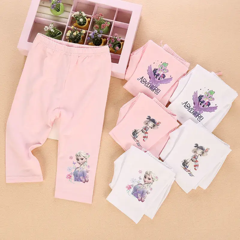 Girls Cropped Pants Frozen Design Lavender 7 - Image 27
